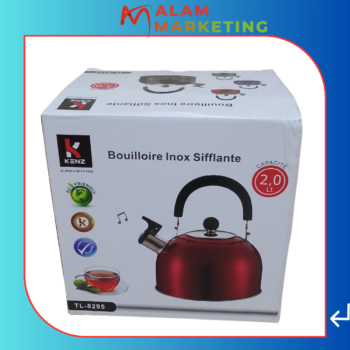 Bouilloire à thé sifflante compatible avec les cuisinières à gaz 2.0L