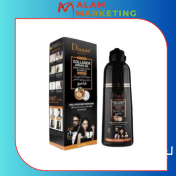 Disaar Collagen and Argan oil shampoo and dye, cover gray hair, 400 ml