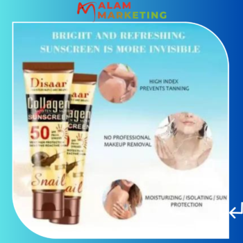 Disaar Collagen Youth Elixir Sunscreen Cream is made from snail saliva extracts
