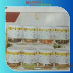 Série De 8 Pots a Épices Pour Cuisine en verre avec Support Doré D