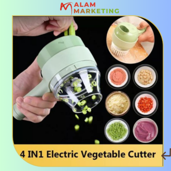 4 in 1 Multifunctional Electric Vegetable Cutter USB Rechargeable Vegetable Slicer