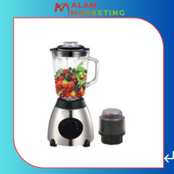 Airlux Mixeur blender avec bol en verre à 5 vitesses +MoulineXette Épices + Broyeur à Glace D