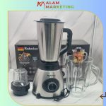 Robolux Mixeur 2000 W blender 5 vitesses 1,5 litres + moulin à épice en verre