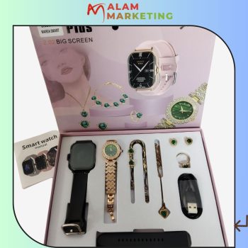 A89 Boîte à bijoux pour montres Deux montres Collier Bague Double bracelet Montre intelligente pour femmes.