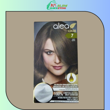 Alea Permanent Hair Color Cream Kit #7- Negro | Enriched with Nutritive Oils 100% Gray Cover G