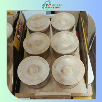 Set 6 Ramequin Marbré Cœur Avec Support En Bambou
